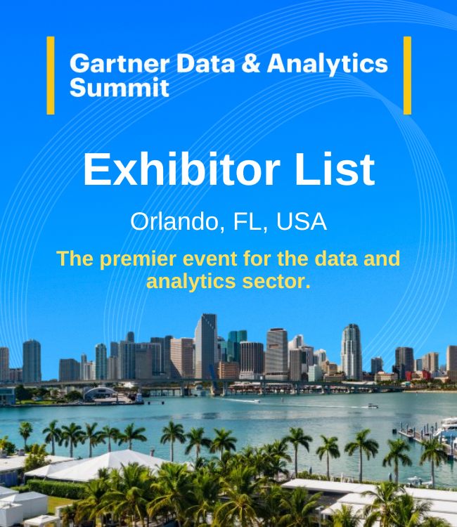 Gartner Data & Analytics Summit Exhibitor List